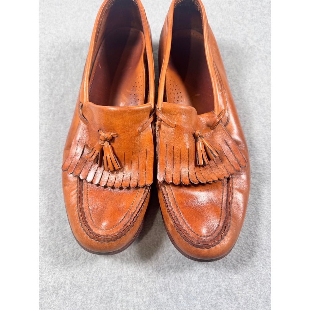 SAS 1976 Genuine Handsewn Classics Tan Leather Kiltie Tassel Loafers Mens 12.5M